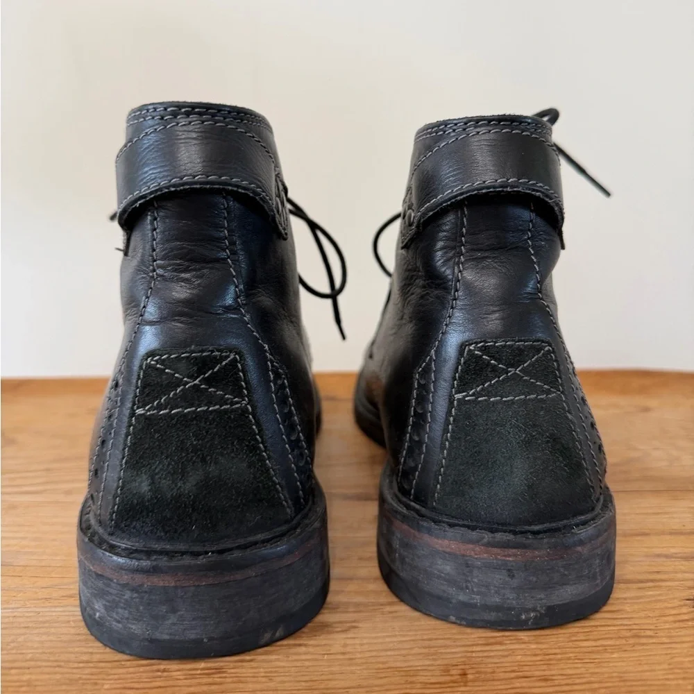 Clarks SMART Clarkdale Bud Black Burnished Lea Lace Up Boots Shoes Men’s US 11